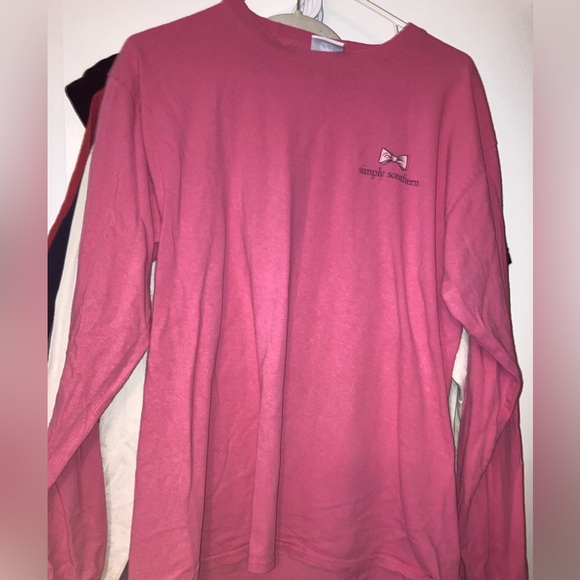 Pink Simply Southern Longsleeve Turtle T-shirt Live What You Love Ladies Sz LG - Picture 2 of 5